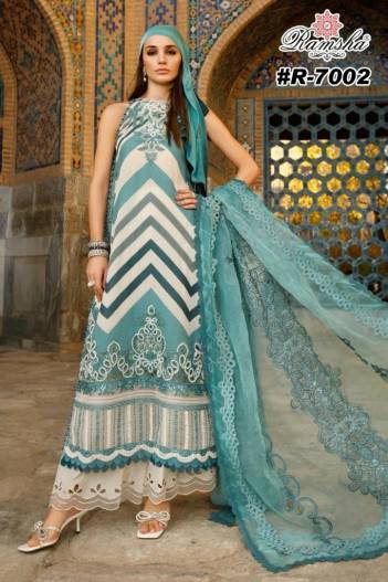 R 7002 & R 7003 BY SAGAR IMPEX CAMBRIC EMBROIDERY PATCH SALWAR KAMEEZ MANUFACTURER IN INDIA